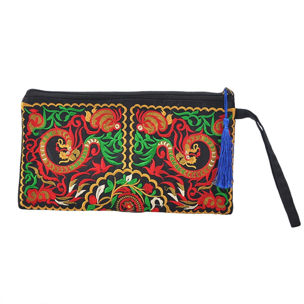 Luxus HandtaschenDamen designer Stickerei Umschlag Handtasche Vintage Quaste Abend Kupplung Handtasche Bolsa Feminina