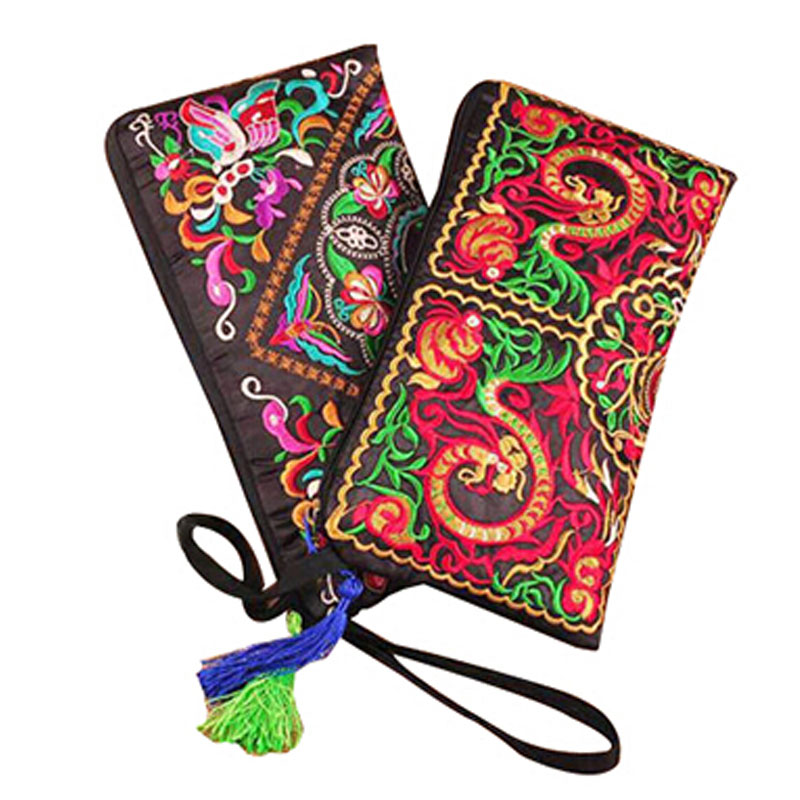 Luxus HandtaschenDamen designer Stickerei Umschlag Handtasche Vintage Quaste Abend Kupplung Handtasche Bolsa Feminina