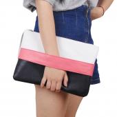 Sommer Stil Candy Farbe Patchwork Damen Leder Tasche Tageskupplungen Bolsa Feminina