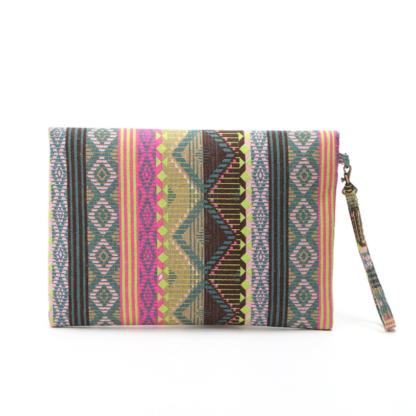 Marke neue Damen Umschlag Kupplung Handtasche Tote Damen Leinwand Bestickt Tasche 1 stück