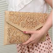 Heiße Neue Hohl Ketten Abendtasche neonfarbe ausschnitt Tasche pu candy farbe tag kupplung Damen messenger bags