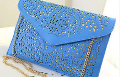 Heiße Neue Hohl Ketten Abendtasche neonfarbe ausschnitt Tasche pu candy farbe tag kupplung Damen messenger bags