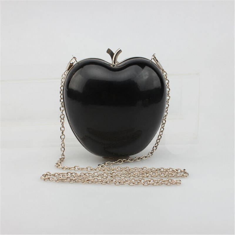 neu Kommen Apfel Geformt Tasche Nette Lustige Damen Abendtasche Party Hochzeit Kupplung Geldbeutel Kette Umhänget
