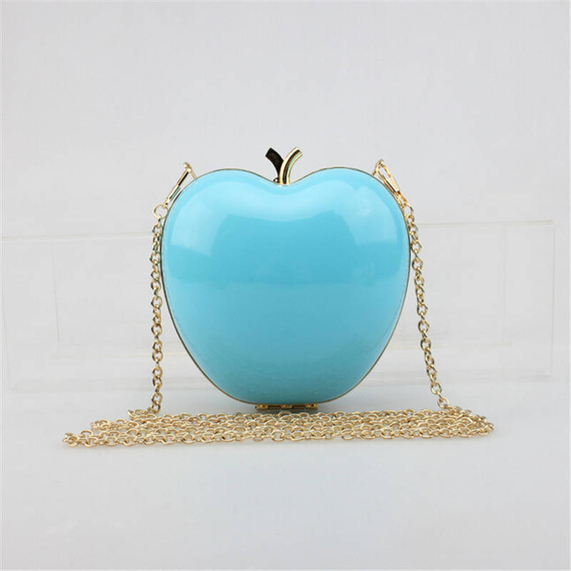 neu Kommen Apfel Geformt Tasche Nette Lustige Damen Abendtasche Party Hochzeit Kupplung Geldbeutel Kette Umhänget