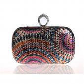europäischen Diamant Knöchelring Kupplung Abendessen Tasche Shinny Paillette Kristalle Damen Party Perlen