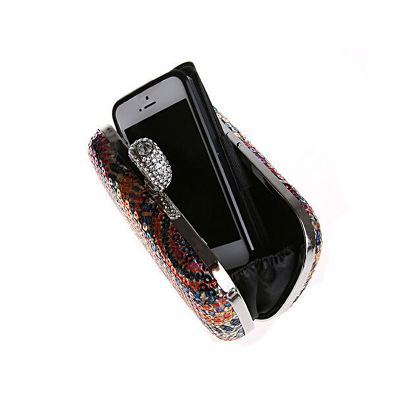 europäischen Diamant Knöchelring Kupplung Abendessen Tasche Shinny Paillette Kristalle Damen Party Perlen