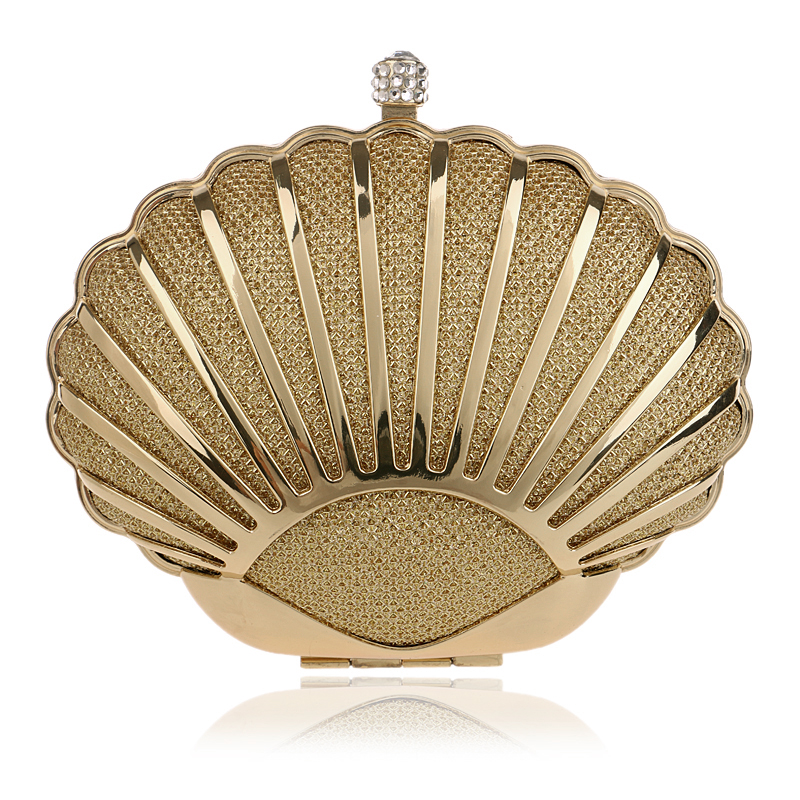 Shell design Damen Abendtaschen mischfarbe krawatte diamanten Handtaschen mit Kette schulter Umhängetasche