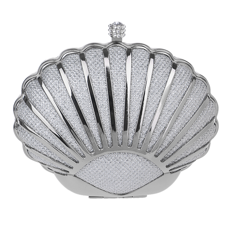 Shell design Damen Abendtaschen mischfarbe krawatte diamanten Handtaschen mit Kette schulter Umhängetasche