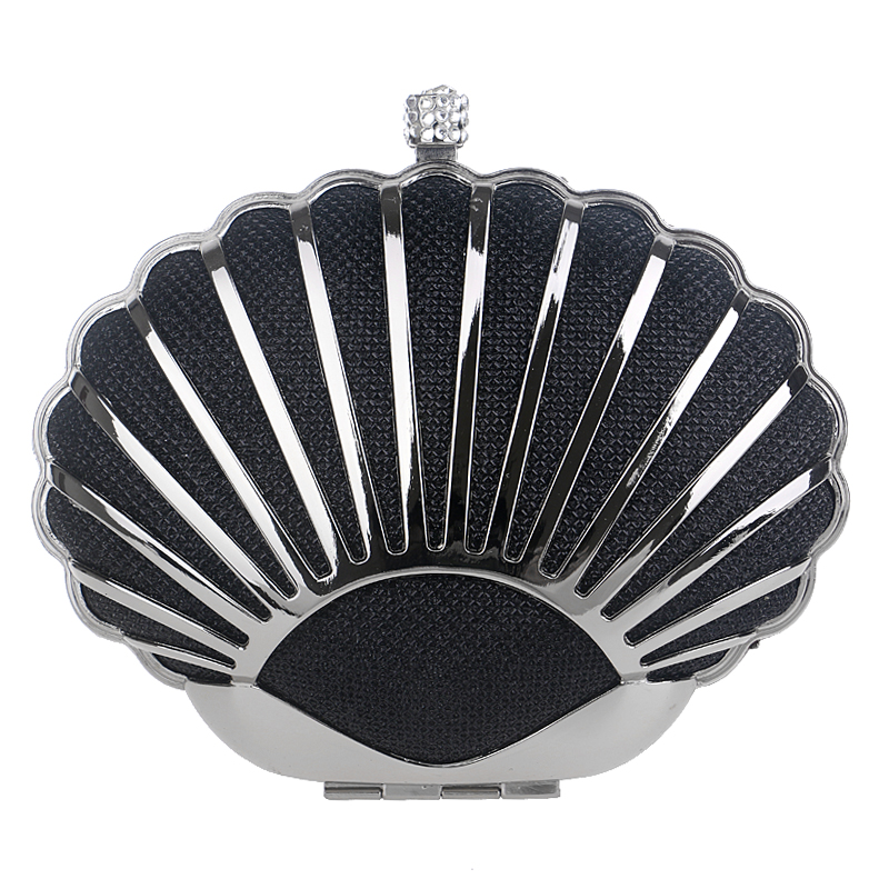 Shell design Damen Abendtaschen mischfarbe krawatte diamanten Handtaschen mit Kette schulter Umhängetasche