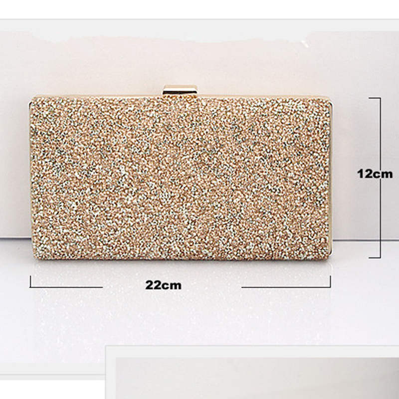 3 farben bling Damen Handtasche schulter Abendtasche Gold Silber kupplung box Kreuz leichensäcke bolsas