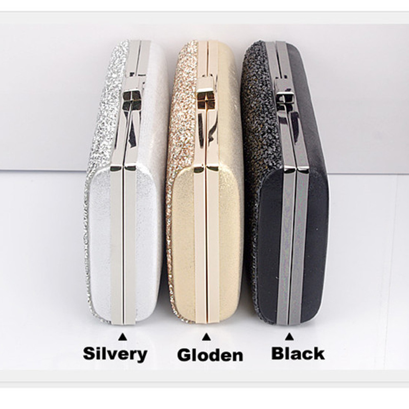 3 farben bling Damen Handtasche schulter Abendtasche Gold Silber kupplung box Kreuz leichensäcke bolsas