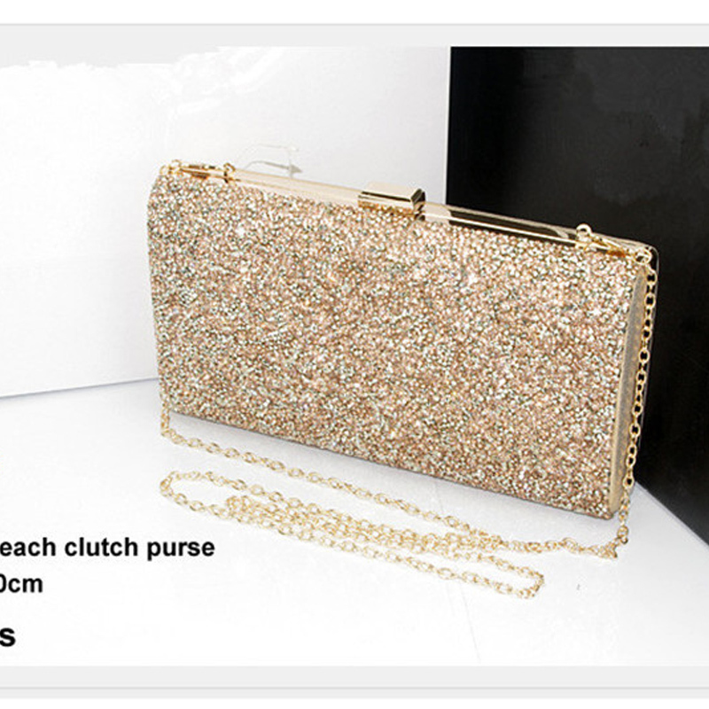 3 farben bling Damen Handtasche schulter Abendtasche Gold Silber kupplung box Kreuz leichensäcke bolsas