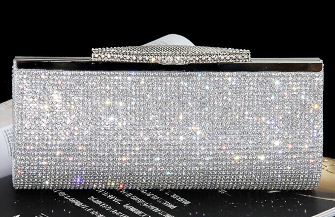 Fabrik Gute Qualität Damen Voller Diamanten Kupplung Abendtaschen Luxus Strass Bling BrautTasche Umhängetasche