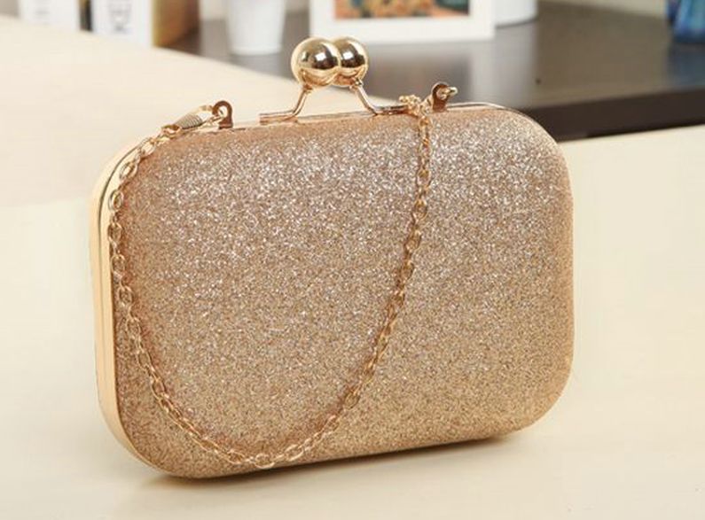 Heiße art 8 farben Damen kleine Box clutch bag designer Glitter Abendtasche mode elegant mädchen Haspe