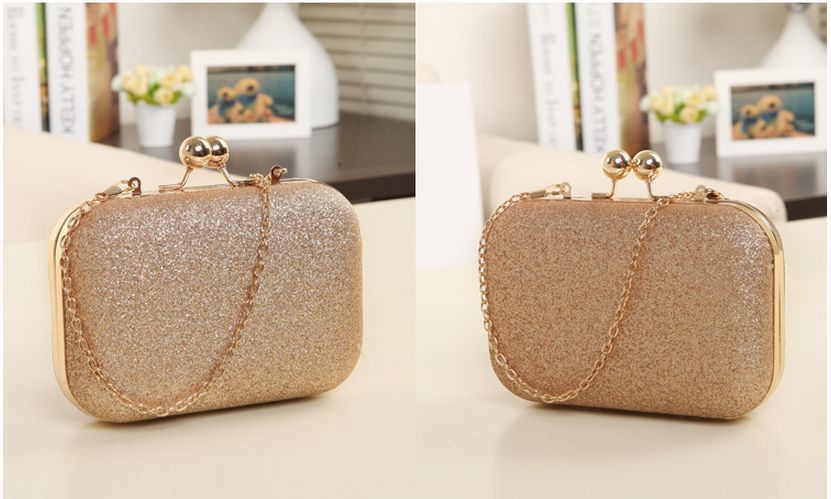 Heiße art 8 farben Damen kleine Box clutch bag designer Glitter Abendtasche mode elegant mädchen Haspe