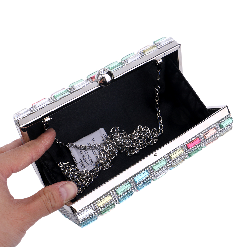 Bunte Strass Abendtaschen Diamanten Kupplungen Abendtasche Geldbörse Hochzeit Tag Kupplung Abendtaschen