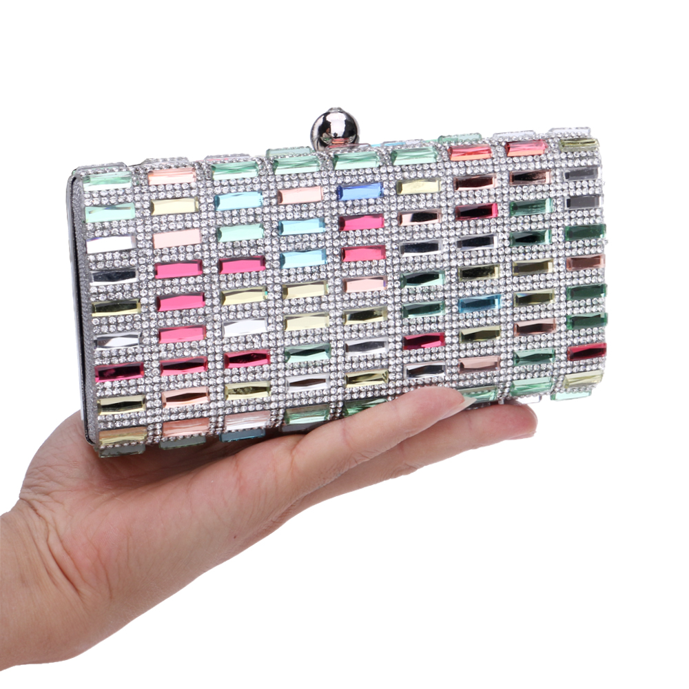 Bunte Strass Abendtaschen Diamanten Kupplungen Abendtasche Geldbörse Hochzeit Tag Kupplung Abendtaschen