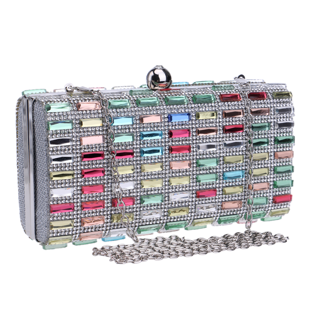 Bunte Strass Abendtaschen Diamanten Kupplungen Abendtasche Geldbörse Hochzeit Tag Kupplung Abendtaschen