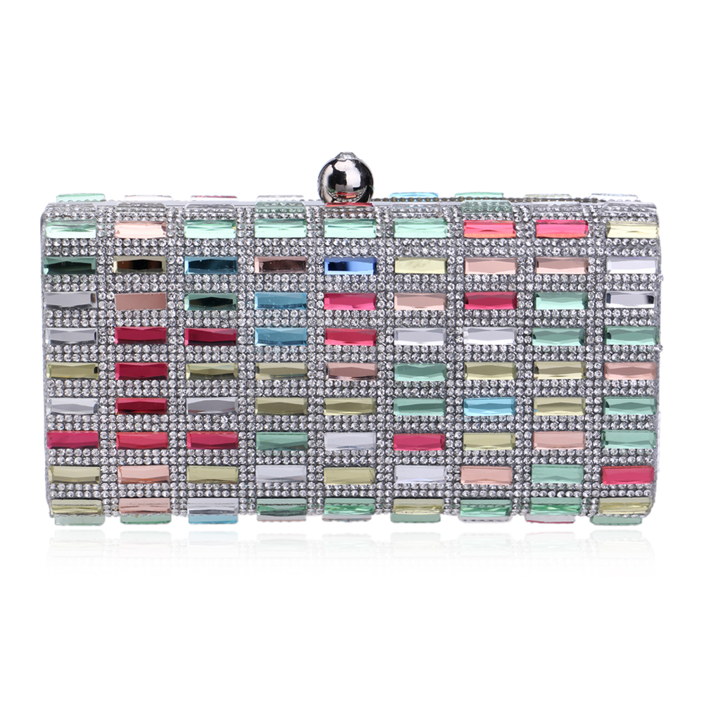 Bunte Strass Abendtaschen Diamanten Kupplungen Abendtasche Geldbörse Hochzeit Tag Kupplung Abendtaschen