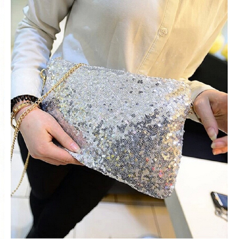 Mode Damen Handtasche Glitter Funkelnde Pailletten Dazzling Clutch Abendparteibeutel Bling Geldbörse Umhänget