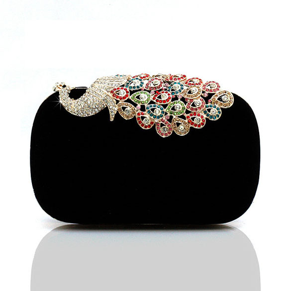 Damen Abendtasche Damen Diamant Strass Pfau Kupplung Tag Kupplung Brieftasche Handtasche Hochzeit Partei Bankett