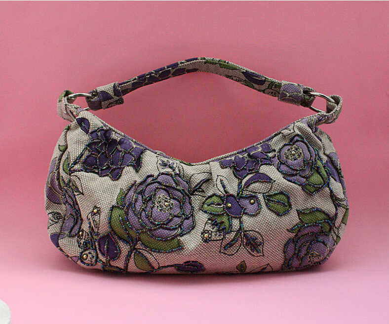 Damen mode perlen Schultertasche blume Abendtaschen retro Kette Handtasche Kupplungen
