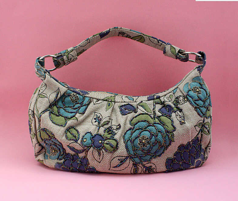 Damen mode perlen Schultertasche blume Abendtaschen retro Kette Handtasche Kupplungen