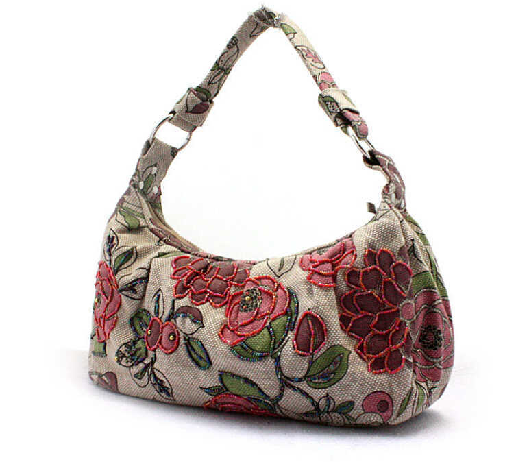 Damen mode perlen Schultertasche blume Abendtaschen retro Kette Handtasche Kupplungen