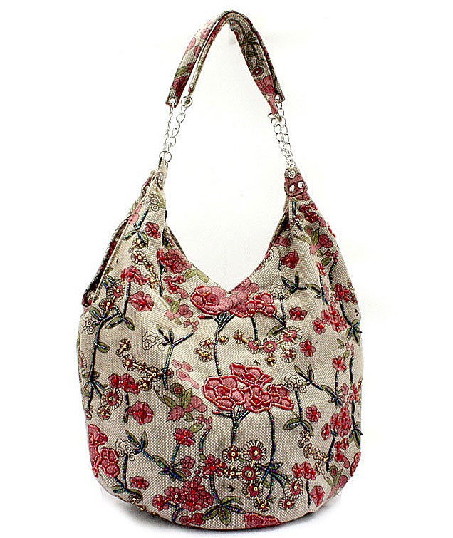 Damen mode perlen Schultertasche blume Abendtaschen retro Kette Handtasche Kupplungen
