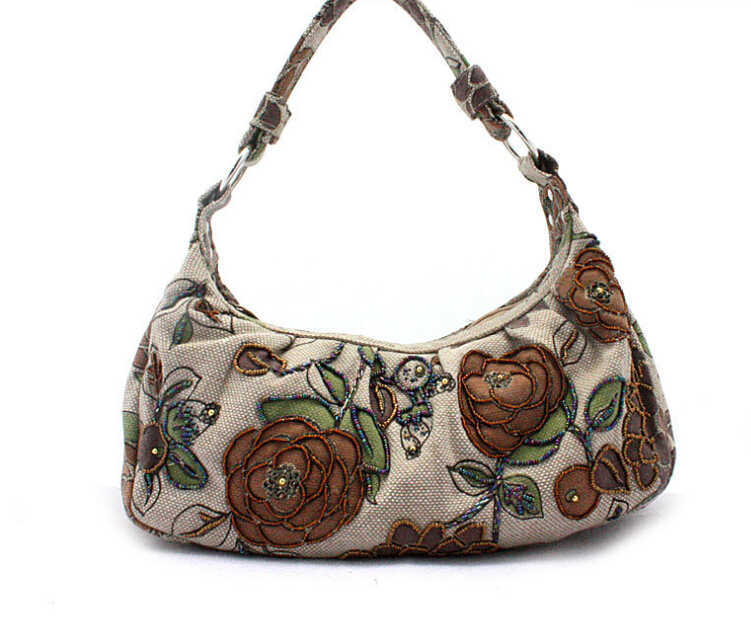Damen mode perlen Schultertasche blume Abendtaschen retro Kette Handtasche Kupplungen