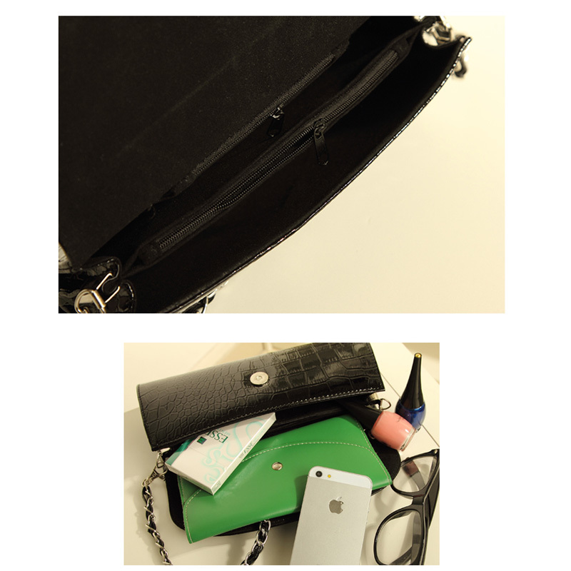 Fashion Designer Krokoprägung Damen Schulter Kette Tasche Brieftasche Pu Leder Clutch Abendtasche Handtasche