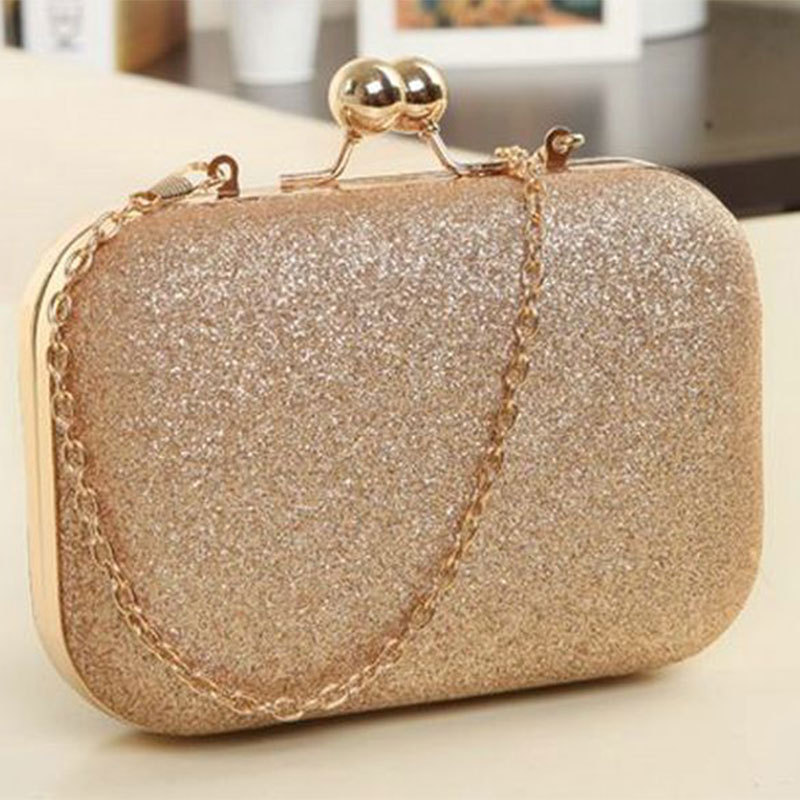 neue Damen bankett Tasche designer Glitter Kette Clutch Box Handtasche kleine nette mädchen clip