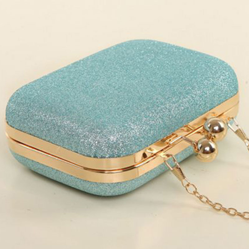 neue Damen bankett Tasche designer Glitter Kette Clutch Box Handtasche kleine nette mädchen clip