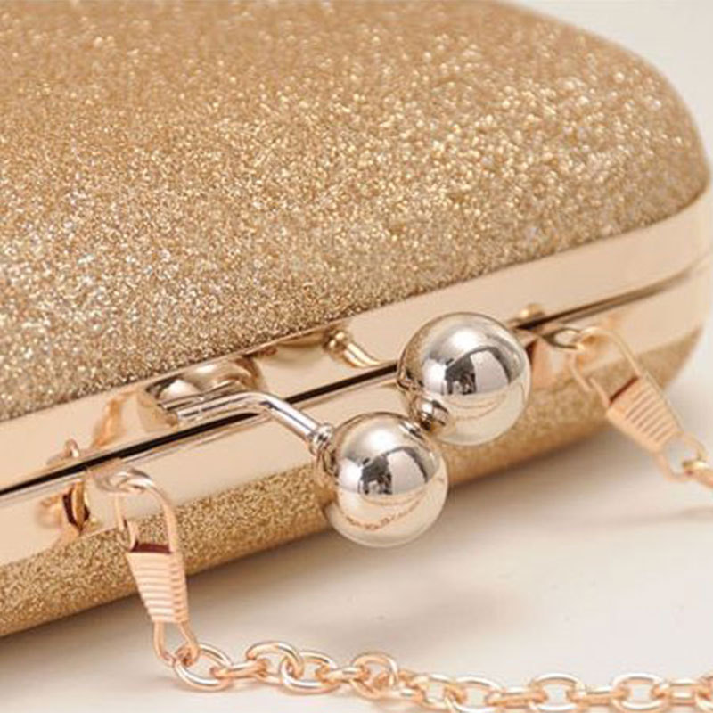 neue Damen bankett Tasche designer Glitter Kette Clutch Box Handtasche kleine nette mädchen clip
