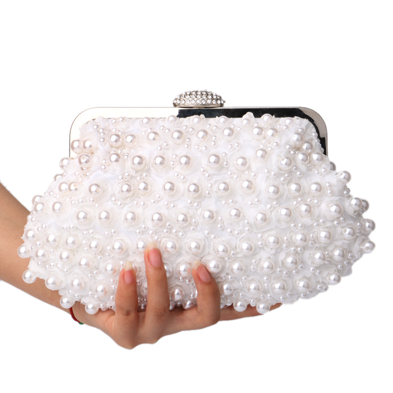 Rose perlen Damen Abendtaschen kupplung perle spitze Handtaschen shell förmigen Abendtasche für hochzeit