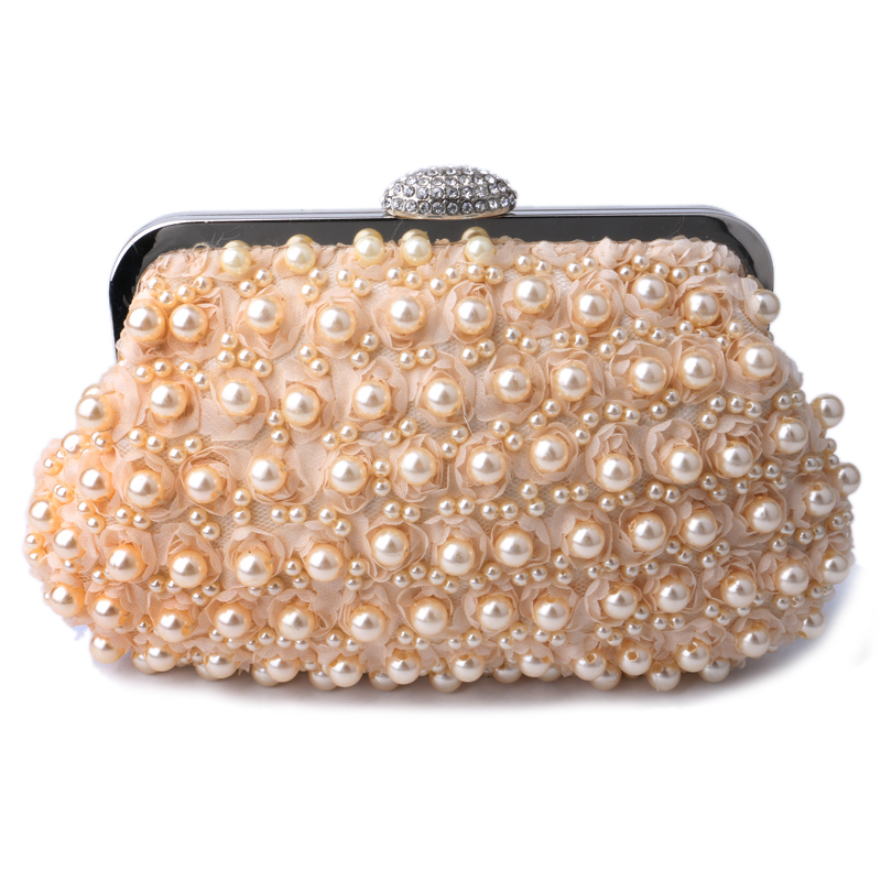 Rose perlen Damen Abendtaschen kupplung perle spitze Handtaschen shell förmigen Abendtasche für hochzeit