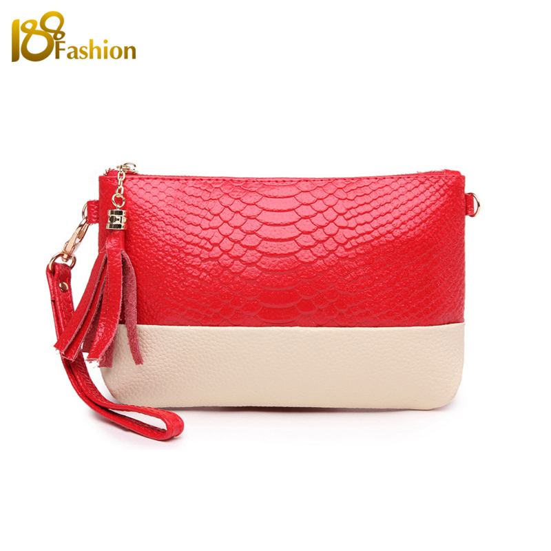 Abendtaschen für Damen Leder Kupplung Damen Leder Handtaschen Mode Quaste Kette Umhängetaschen