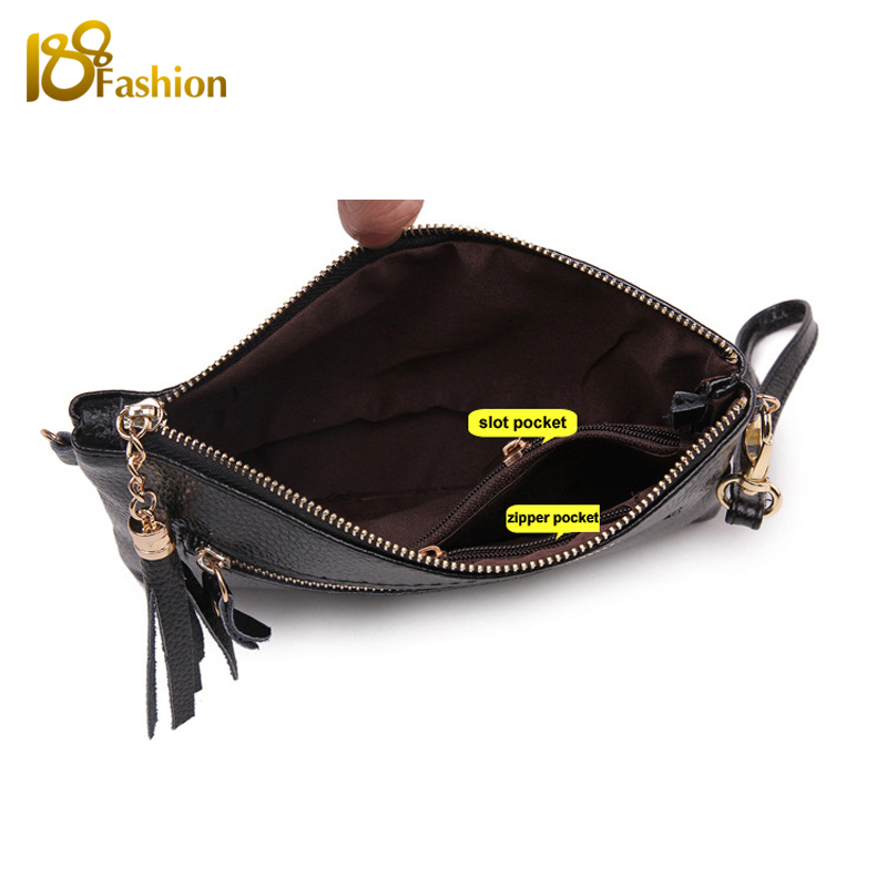 Abendtaschen für Damen Leder Kupplung Damen Leder Handtaschen Mode Quaste Kette Umhängetaschen