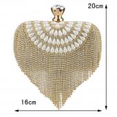 Neue Quaste Strass Kupplung Damen Abendtaschen Perlen Luxus Damen Handtaschen Perle goldenen Abendtasche