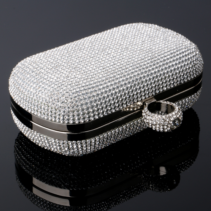 Heißer verkauf finger ringe diamanten kupplung Geldbörse Abendtaschen mischfarbe strass Abendtasche kleine