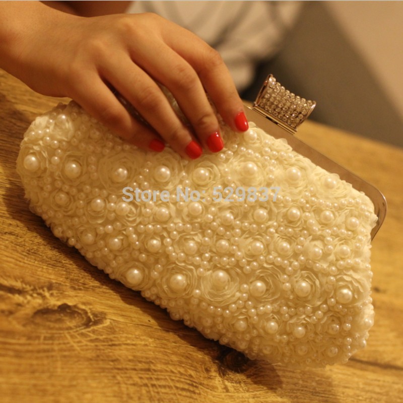Abendtaschen Damen Handtaschen Abend Handtaschen Hochzeit Braut Handtasche Perle Perlen Spitze Stieg Mode Strass