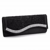 Hight Fashion Handtasche Blumenspitze Stain Kristall Eleganz Abendtaschen Hochzeit Brautjungfer Handtasche Charme