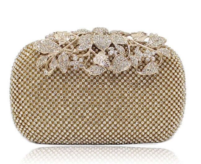 Bolsa feminina Neue Sowohl Side Blume Kristall Abendtasche Clutch Taschen Gehobenen Styling Tageskupplungen Damen
