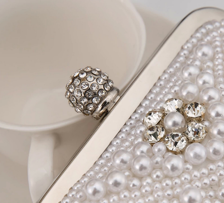Two Sided Perlen NEUE Mode Damen Perle Abendtasche Damen luxus Elegant Kupplung Wunderschöne Brauthochzeitsfest