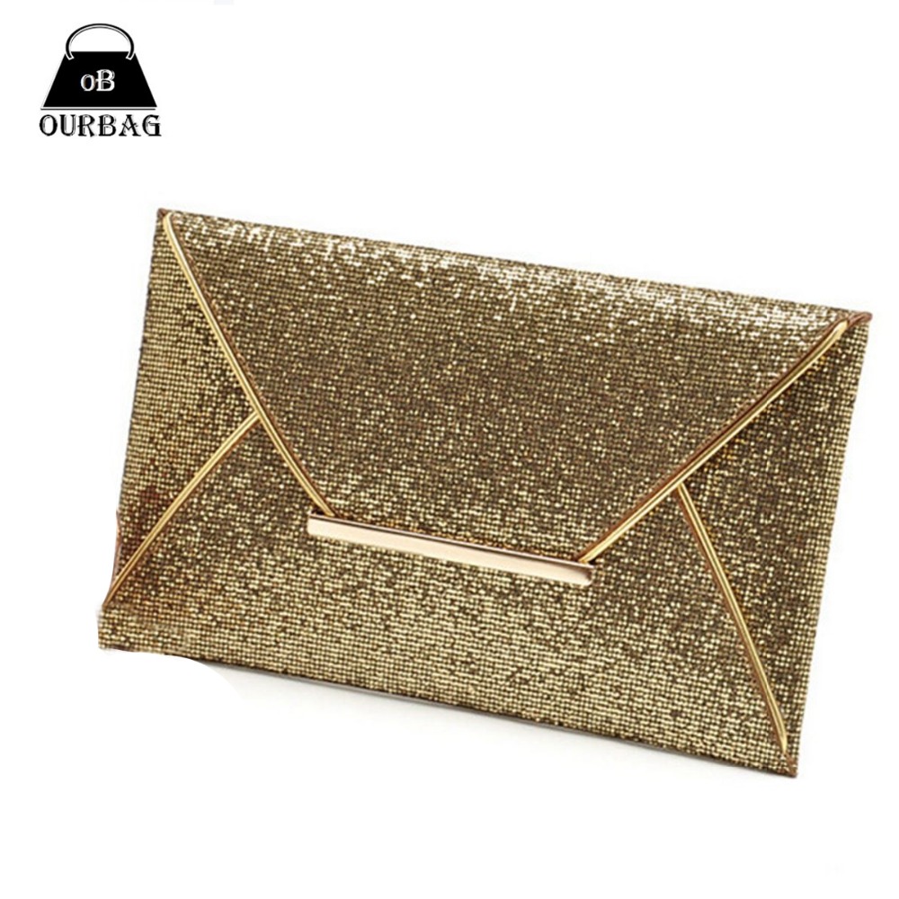 Charming Hot Damen Abendgesellschaft Taschen Gold Pailletten Hülle Tasche Clutch Umschlag Muster Glänzende