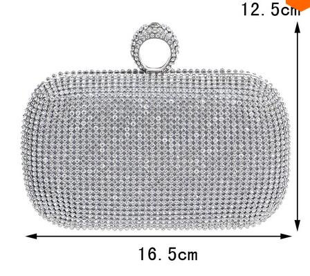 NEUE Strass Damen Handtaschen diamanten finger ring Abendtaschen kristall hochzeit braut Handtaschen Geldbörse