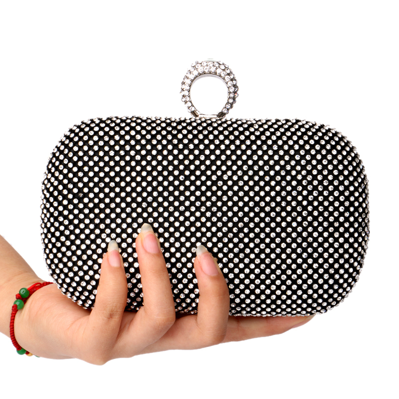 NEUE Strass Damen Handtaschen diamanten finger ring Abendtaschen kristall hochzeit braut Handtaschen Geldbörse