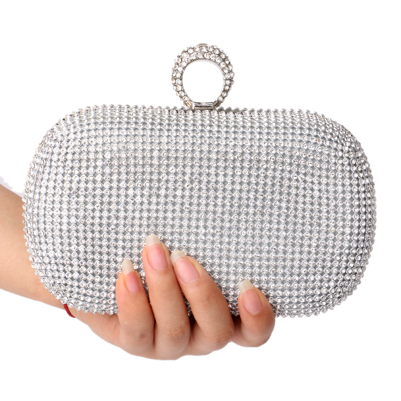 NEUE Strass Damen Handtaschen diamanten finger ring Abendtaschen kristall hochzeit braut Handtaschen Geldbörse
