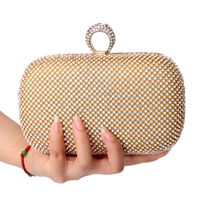 NEUE Strass Damen Handtaschen diamanten finger ring Abendtaschen kristall hochzeit braut Handtaschen Geldbörse
