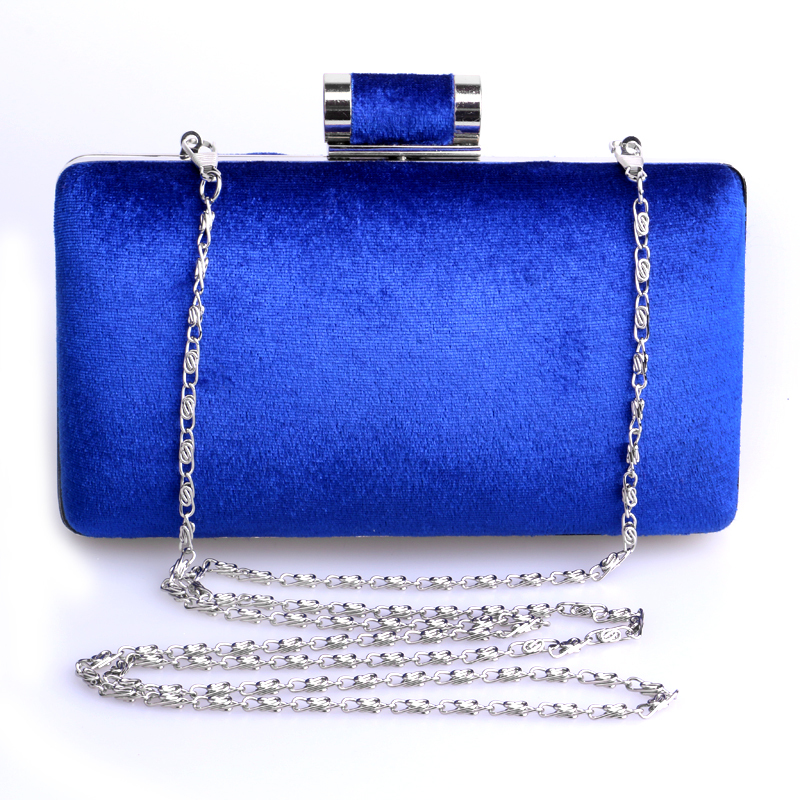 NEUE Europäische Mode Damen Handtasche Samt Schulter Kette Abendtaschen Mix 4 Farben Umhängetasche Hard Case